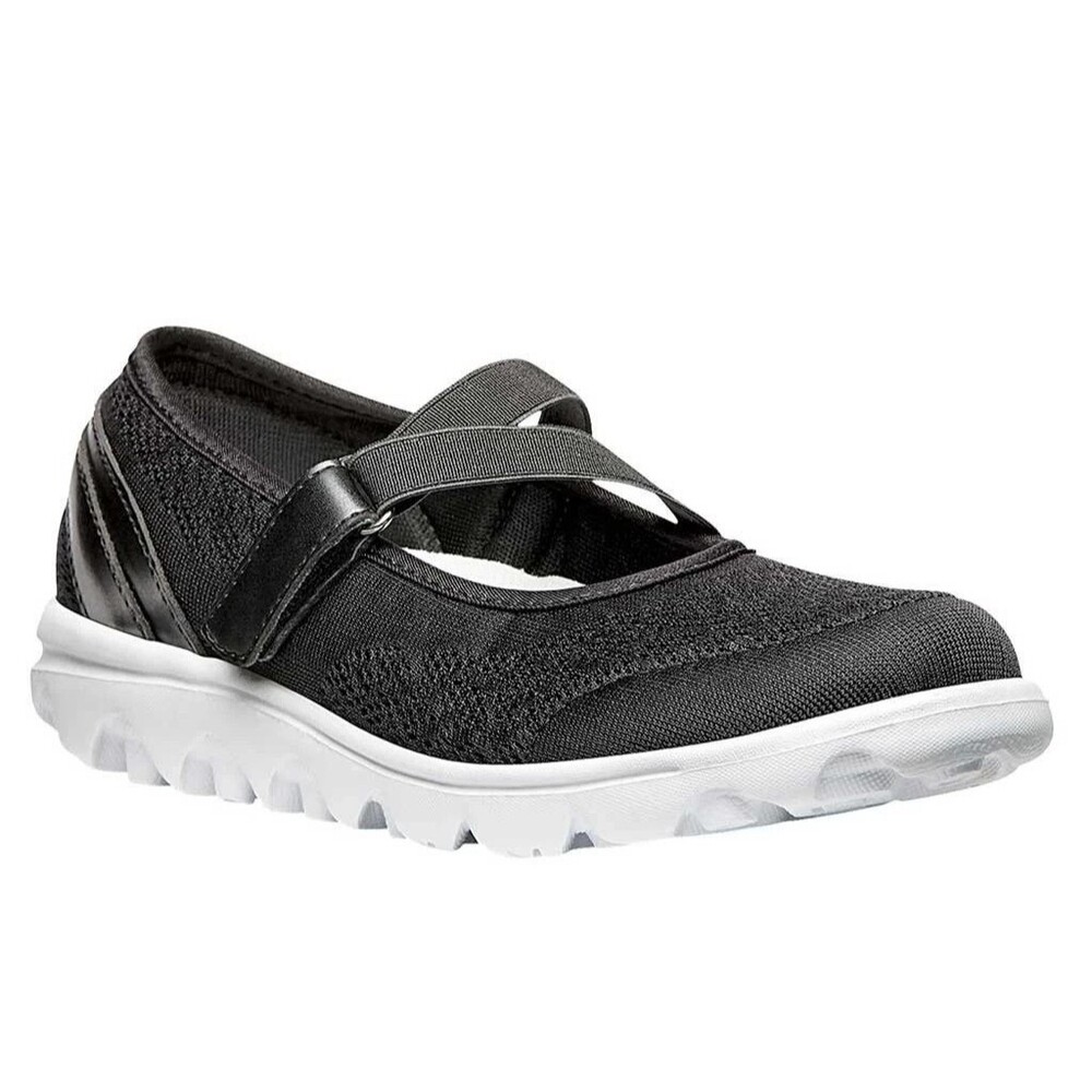 Propet Womens TravelActiv Mary Jane Black White Size 6 M - NEW!
